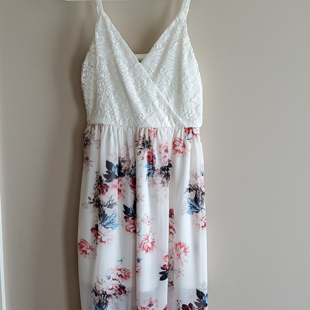 Long white spring dress